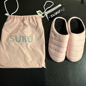 SUBU Pink Quilted Slippers